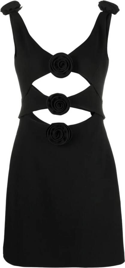 Magda Butrym Mini-jurk met bloemenpatch Zwart
