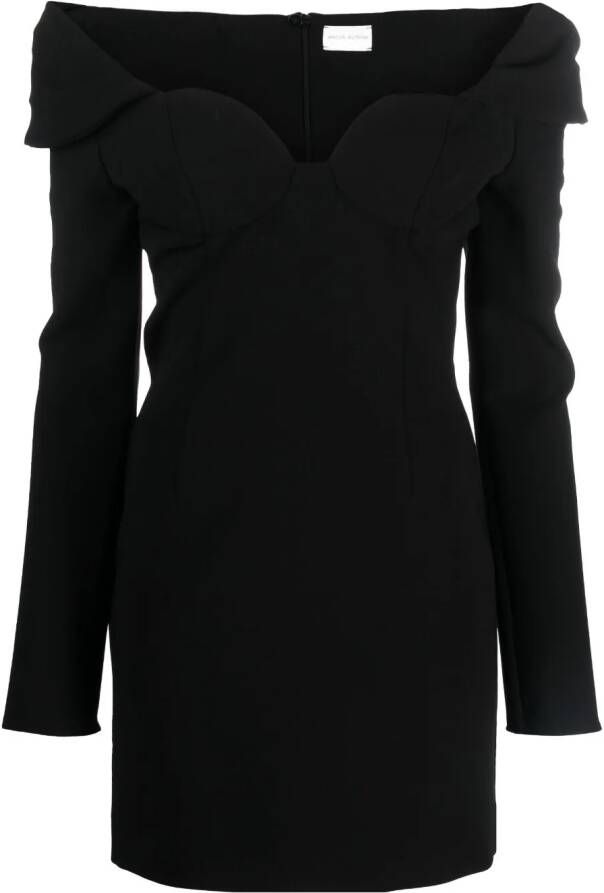 Magda Butrym Off-shoulder mini-jurk Zwart