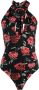 Magda Butrym Playsuit met bloemenprint Zwart - Thumbnail 1