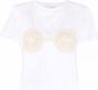 Magda Butrym T-shirt met gehaakt detail Wit - Thumbnail 1