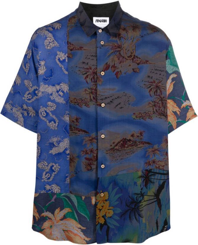 Magliano Overhemd met grafische print Blauw
