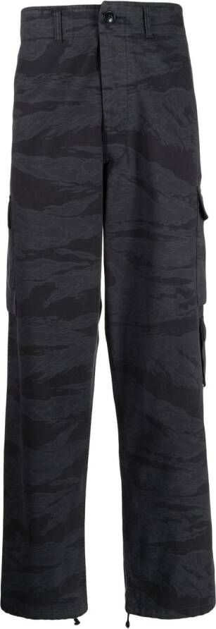 Maharishi Cargo broek met camouflageprint Zwart
