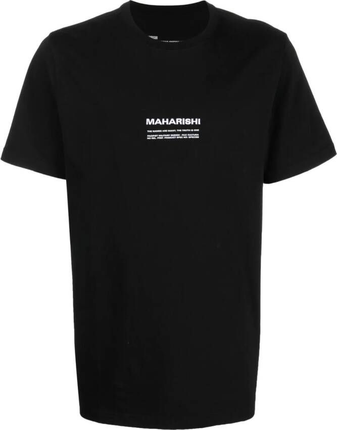 Maharishi T-shirt met geborduurd logo Zwart