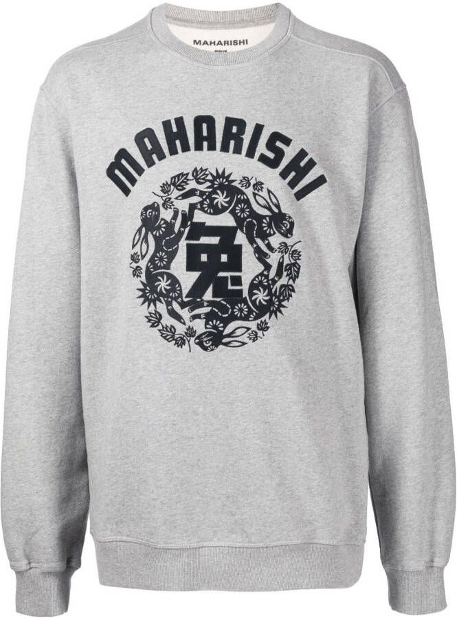 Maharishi Sweater met logoprint Grijs