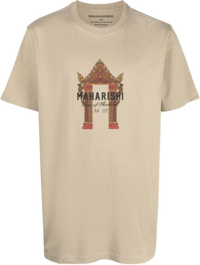 Maharishi T-shirt met logoprint Groen