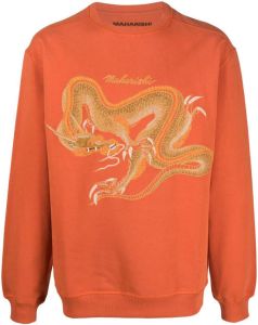 Maharishi Sweater met ronde hals Oranje