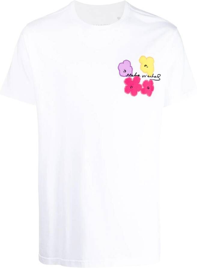 Maharishi T-shirt met geborduurd logo Wit