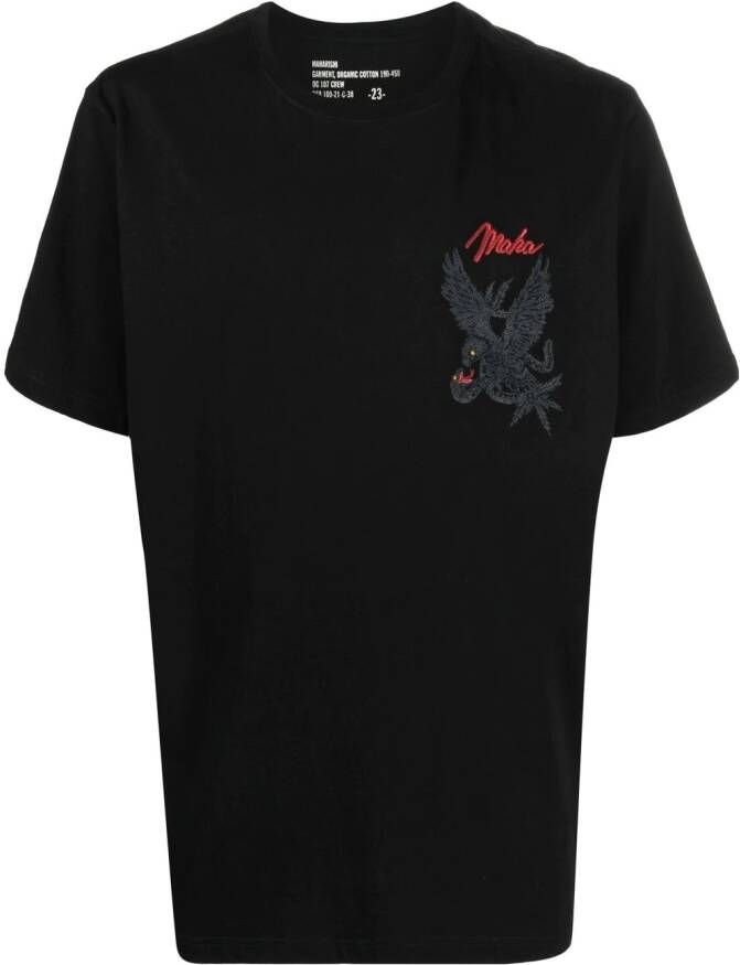 Maharishi T-shirt met geborduurd logo Zwart