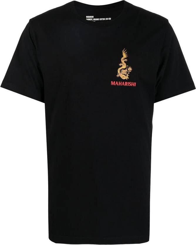Maharishi T-shirt met logoprint Zwart