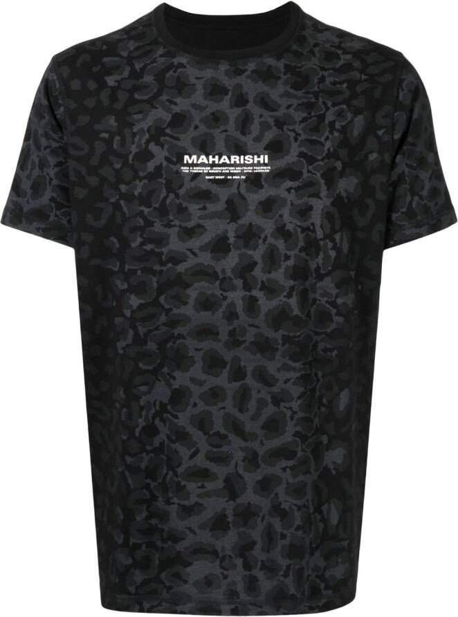 Maharishi T-shirt met logoprint van gerecycled katoen Zwart