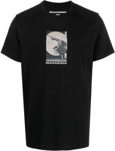 Maharishi T-shirt met print Zwart