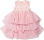 MAISON AVA Jurk met geborduurde bloe Roze - Thumbnail 1