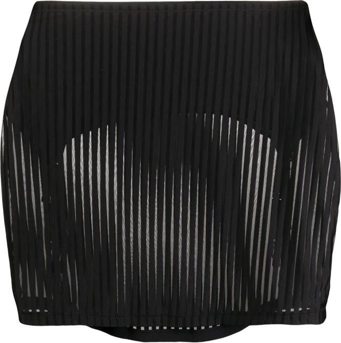 Maison Close Gestreepte rok Zwart