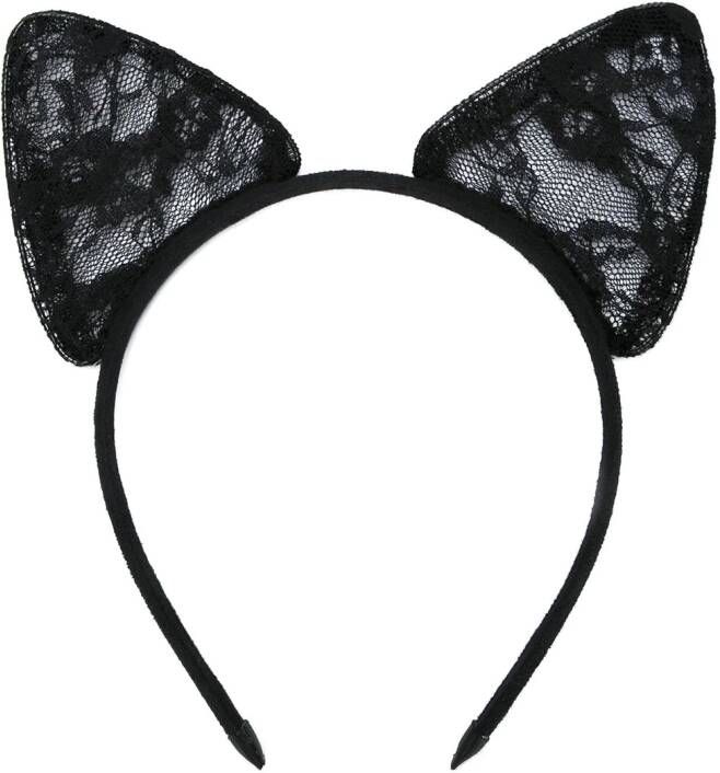 Maison Close Haarband met kattenoren Zwart
