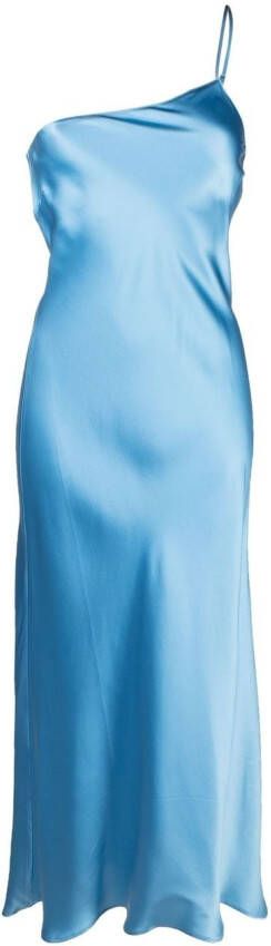 Maison Essentiele Asymmetrische jurk Blauw