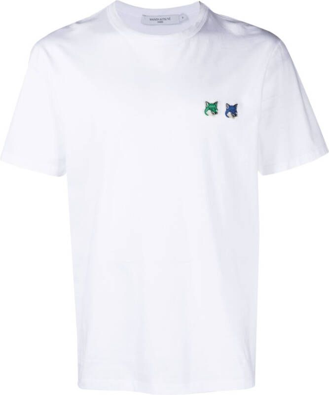 Maison Kitsuné T-shirt met logopatch Wit