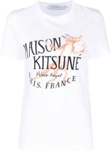 Maison Kitsuné T-shirt met print Wit