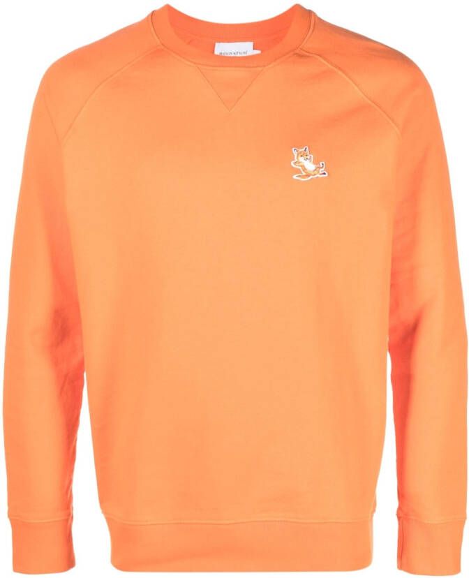 Maison Kitsuné Katoenen sweater Oranje