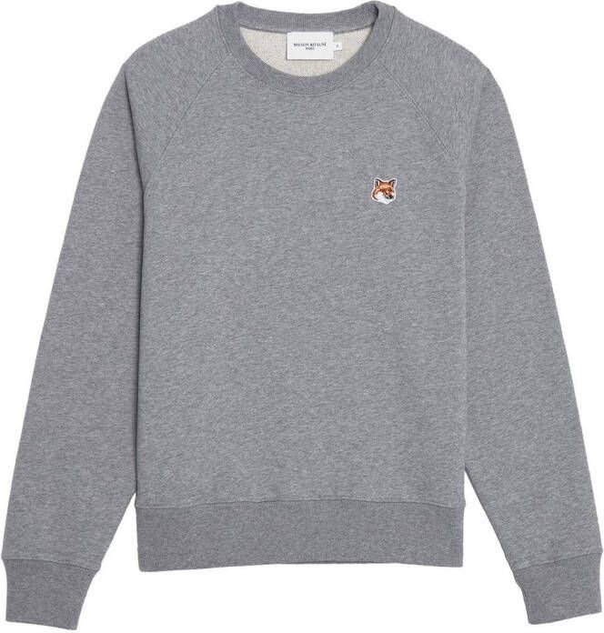 Maison Kitsuné Sweater met patch Grijs