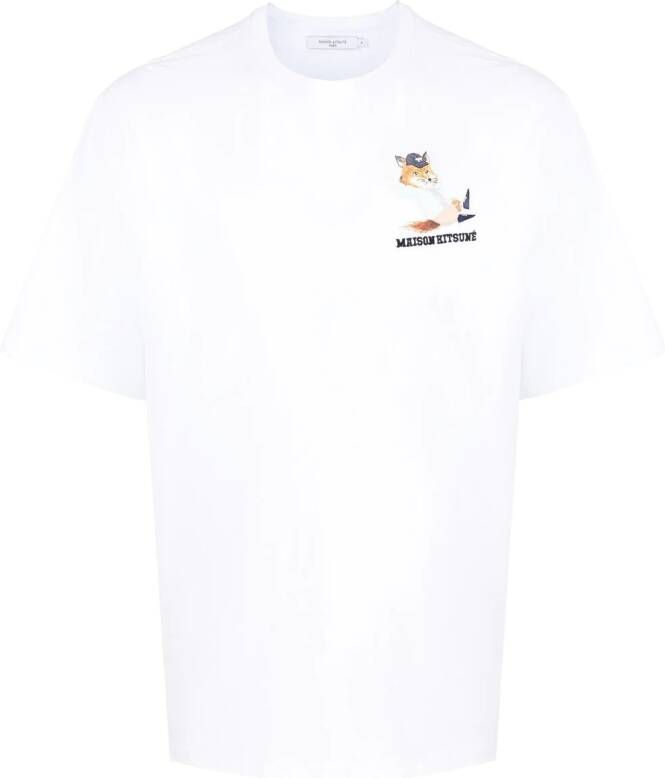 Maison Kitsuné Katoenen T-shirt Wit