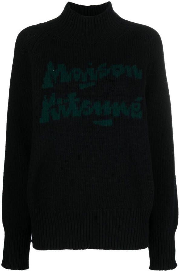 Maison Kitsuné Intarsia sweater Zwart