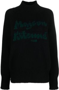 Maison Kitsuné Intarsia sweater Zwart