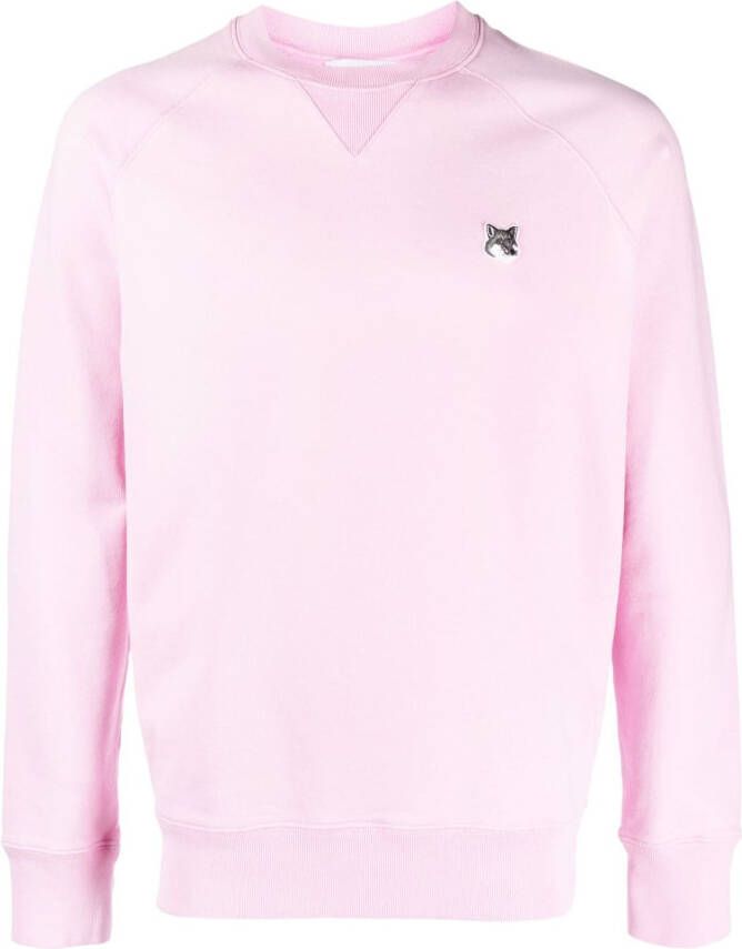 Maison Kitsuné Sweater met logopatch Roze