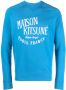 Maison Kitsuné Sweater met logoprint Blauw - Thumbnail 1