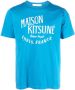 Maison Kitsuné T-shirt met logoprint Blauw - Thumbnail 1