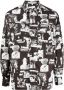Maison Kitsuné Overhemd met grafische print Zwart - Thumbnail 1
