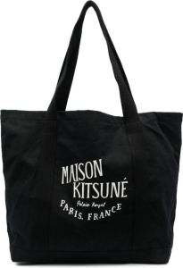 Maison Kitsuné Shopper met logoprint Zwart