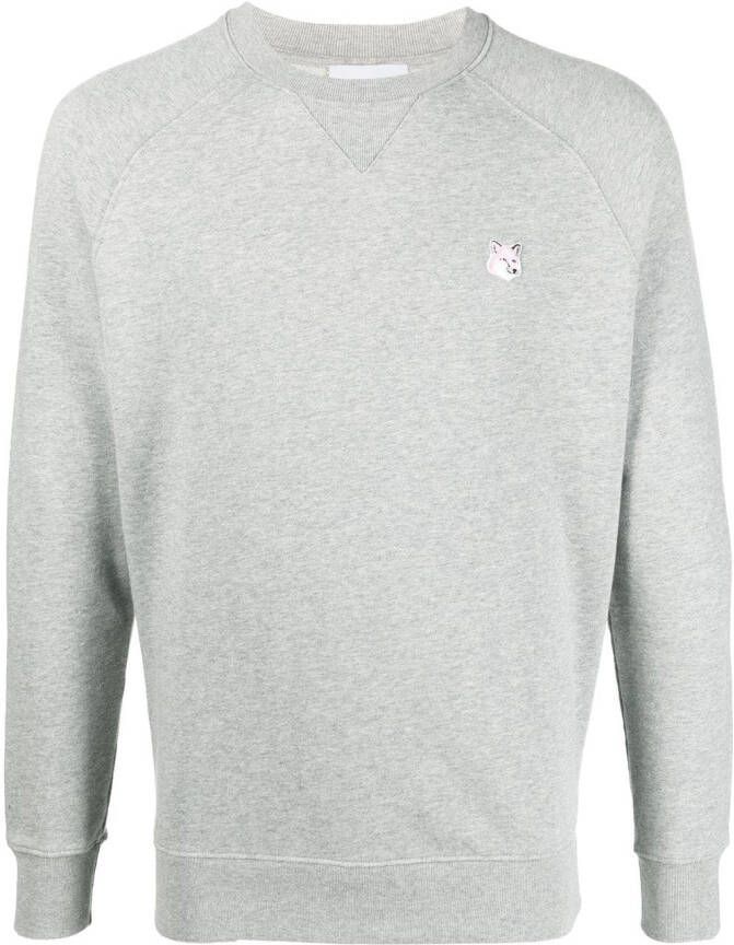 Maison Kitsuné Sweater met logopatch Grijs