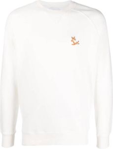 Maison Kitsuné Sweater met logopatch Wit
