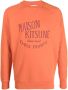 Maison Kitsuné Sweater met logoprint Oranje - Thumbnail 1