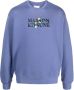 Maison Kitsuné Sweater met logoprint Paars - Thumbnail 1