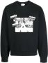 Maison Kitsuné Sweater met logoprint Zwart - Thumbnail 1