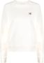 Maison Kitsuné Sweater met vossenpatch Beige - Thumbnail 1