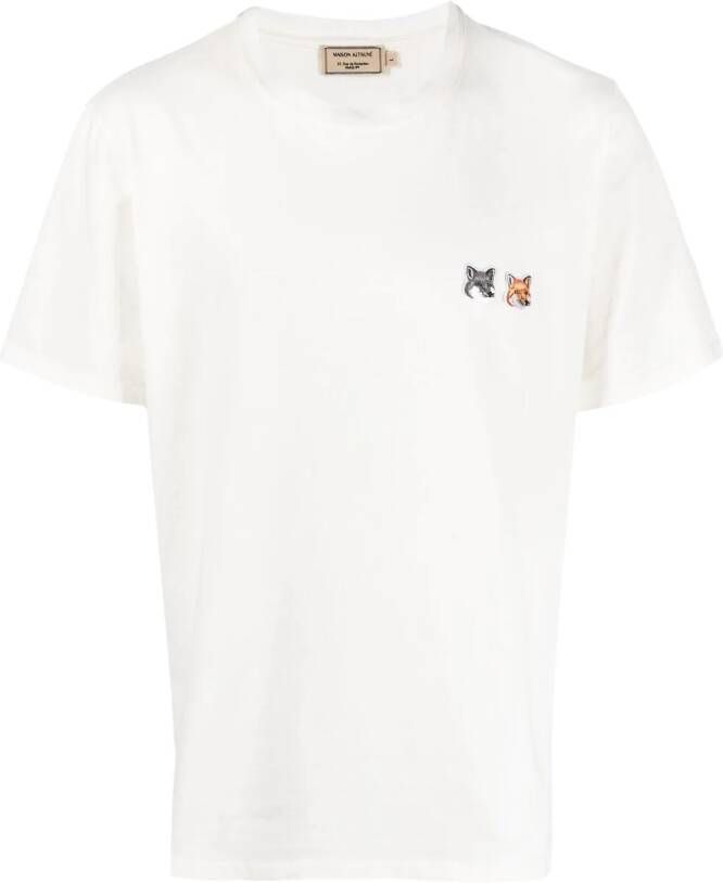 Maison Kitsuné T-shirt met logo Wit