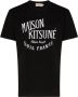 Maison Kitsuné T-shirt met logo Zwart - Thumbnail 1
