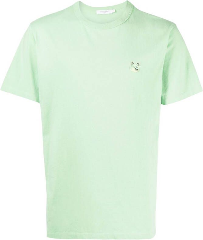 Maison Kitsuné T-shirt met logopatch Groen