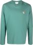 Maison Kitsuné T-shirt met logopatch Groen - Thumbnail 1