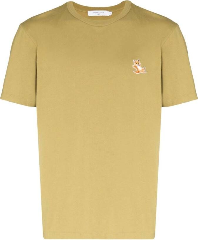 Maison Kitsuné T-shirt met logopatch Groen
