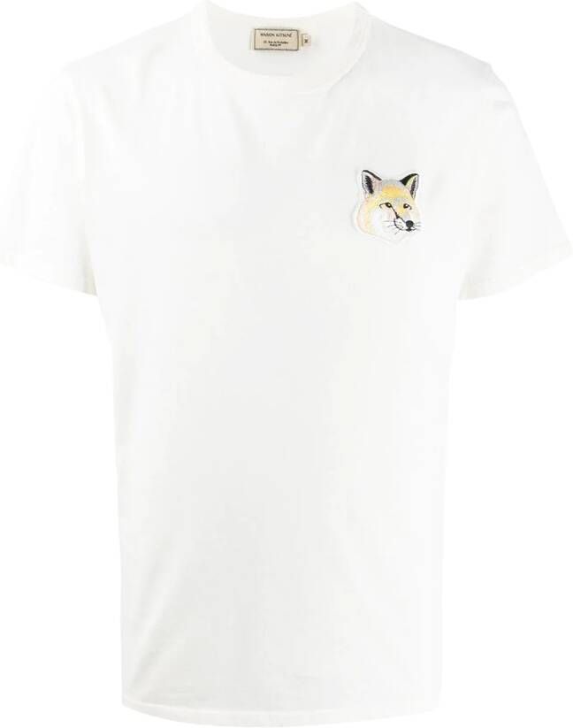 Maison Kitsuné T-shirt met logopatch Wit
