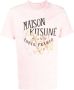 Maison Kitsuné T-shirt met logoprint Roze - Thumbnail 1