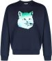 Maison Kitsuné Sweater met print Blauw - Thumbnail 1