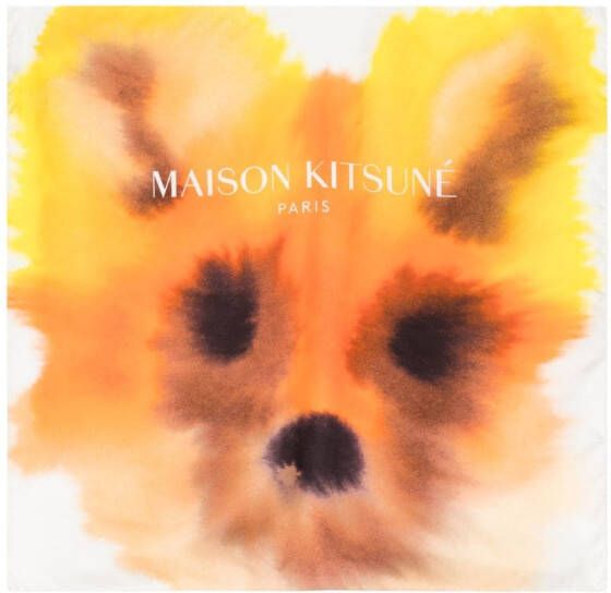 Maison Kitsuné Zijden sjaal Veelkleurig