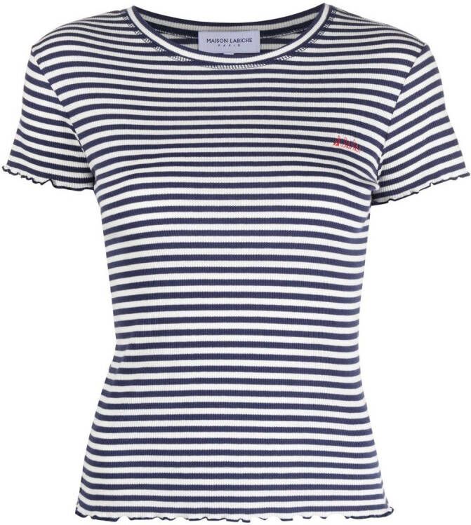 Maison Labiche Gestreept T-shirt Blauw