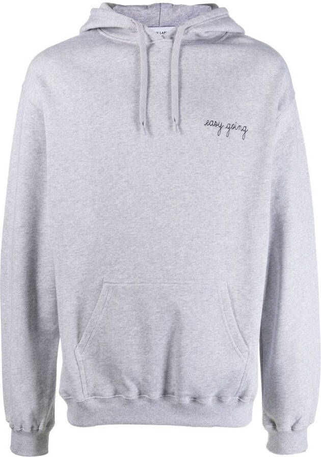 Maison Labiche Hoodie met geborduurd logo Grijs