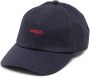 Maison Labiche Geborduurde katoenen pet met gebogen klep Blue - Thumbnail 1