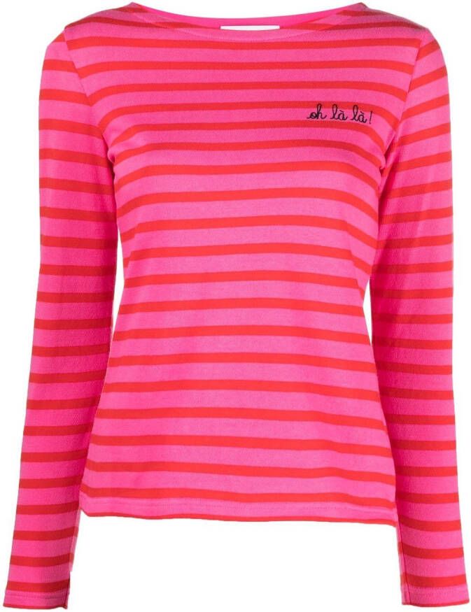 Maison Labiche Sweater met print Roze